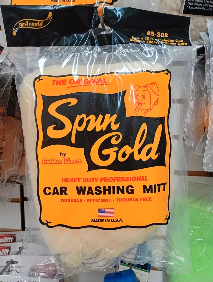 Guante profesional para lavado de autos Spun Gold de SM Arnold